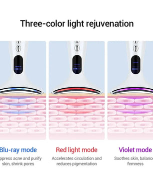 EMS Microcurrent Chin Lifting Face Neck Beauty Device LED Photon Firming Rejuvenation Anti Wrinkle Skin Care Facial Massager