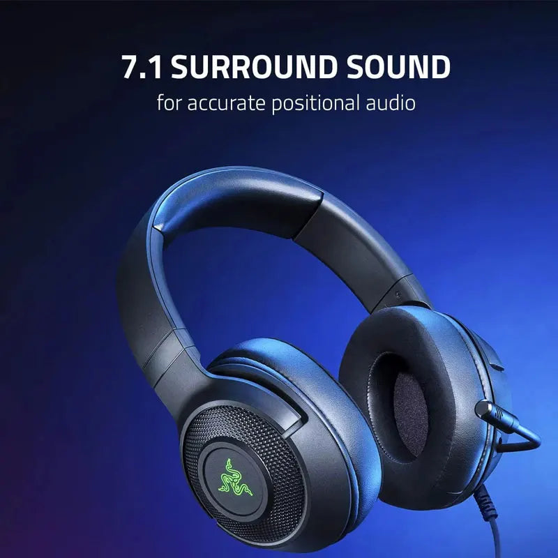 Razer Kraken V3 X - Wired USB Gaming Headset ,HyperClear Cardioid Microphone, 7.1 Surround Sound, RGB Chroma