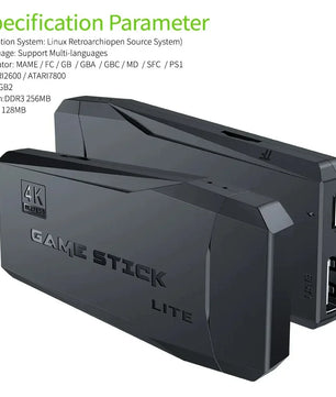 M8+64 Game Console Built-in 20000 + 64GB Two-person Wireless Controller 2.4G Stick 4K HD PS1 GBA Video Children's Christmas Gift