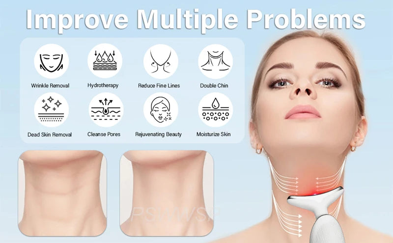 Dropshipping Facial Massager Neck Facial Beauty Device Lifting Tighten Skin Care Tool