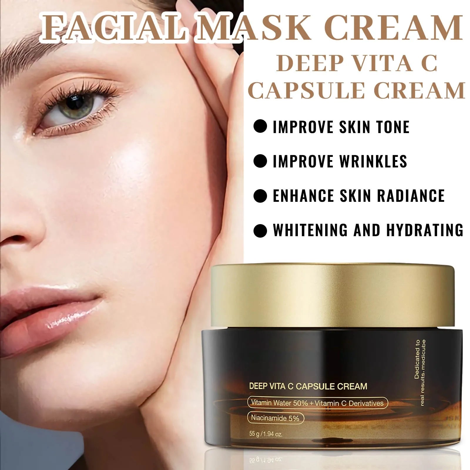 Deep Vitamini C Gold Boba Facial Moisturizer