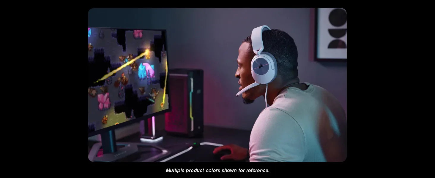 Corsair HS55 Surround Gaming Headset (Leatherette Memory Foam Ear Pads, Dolby Audio 7.1 Surround Sound on PC and Mac