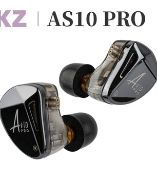 KZ AS10 PRO Earphones 5BA IEMs In-Ear Monitors HiFi Headphones Wired Earbuds with Silver-plated Cable for Audiophiles Musicians