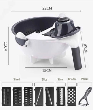 9 in 1 Vegetable Cutter Multi-Functional Potatoes Manually Cut Shred Slicer Grater Kitchenware Acceesories Tools