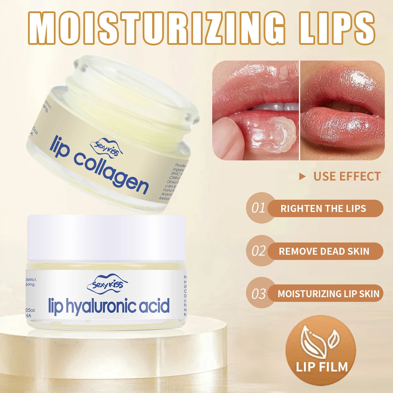 Hyaluronic acid collagen Sleep lip mask 20g deep hydration lasting moisturizing