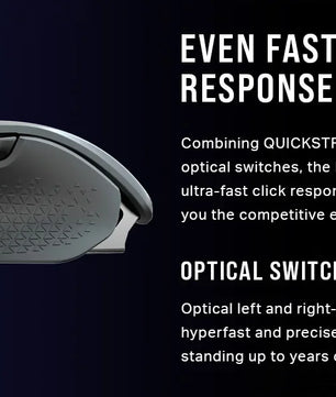 Corsair M65 RGB Ultra Wireless Tunable FPS Wireless Gaming MouseSub-1ms Slipstream Wireless Technology 26,000 DPI -White/Black