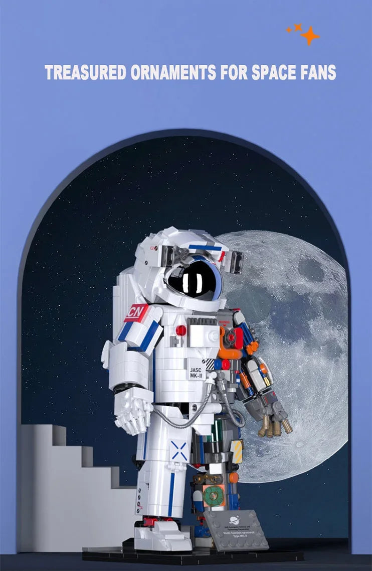 900PCS MOC Spaceman Astronaut Model Building Blocks Mechanical Exploring Adventure Assemble Bricks Puzzle Toy Christmas Gift Kid