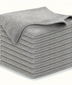 5/10/20pcs Kitchen Towel, Ultra-fine Fiber Light Gray Cleaning Cloth Set, Absorbent, Soft And Stain-removing Cloth