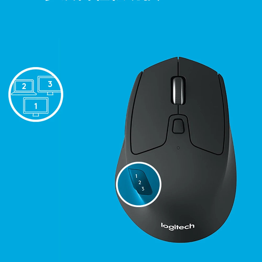 Logitech M720 Wireless Mouse 2.4GHz Bluetooth 1000DPI Gaming Mice Unifying Dual Mode Multi-device Office Gaming Mouse for PC