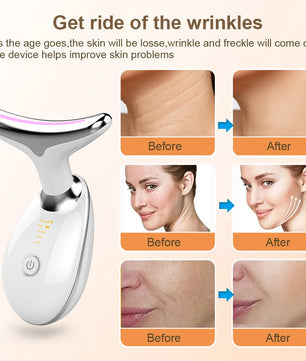 Facial Massager EMS Facial Microcurrent Anti-aging Facial Massager Red Light Therapy Skin Tightening Neck Face Lifting Massager