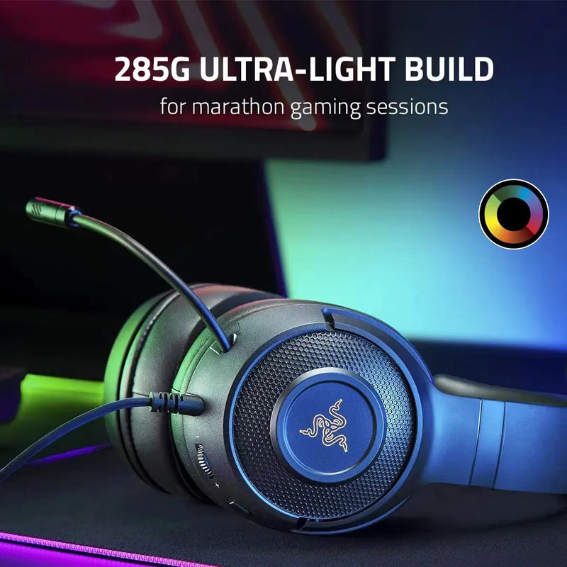 Razer Kraken V3 X - Wired USB Gaming Headset ,HyperClear Cardioid Microphone, 7.1 Surround Sound, RGB Chroma