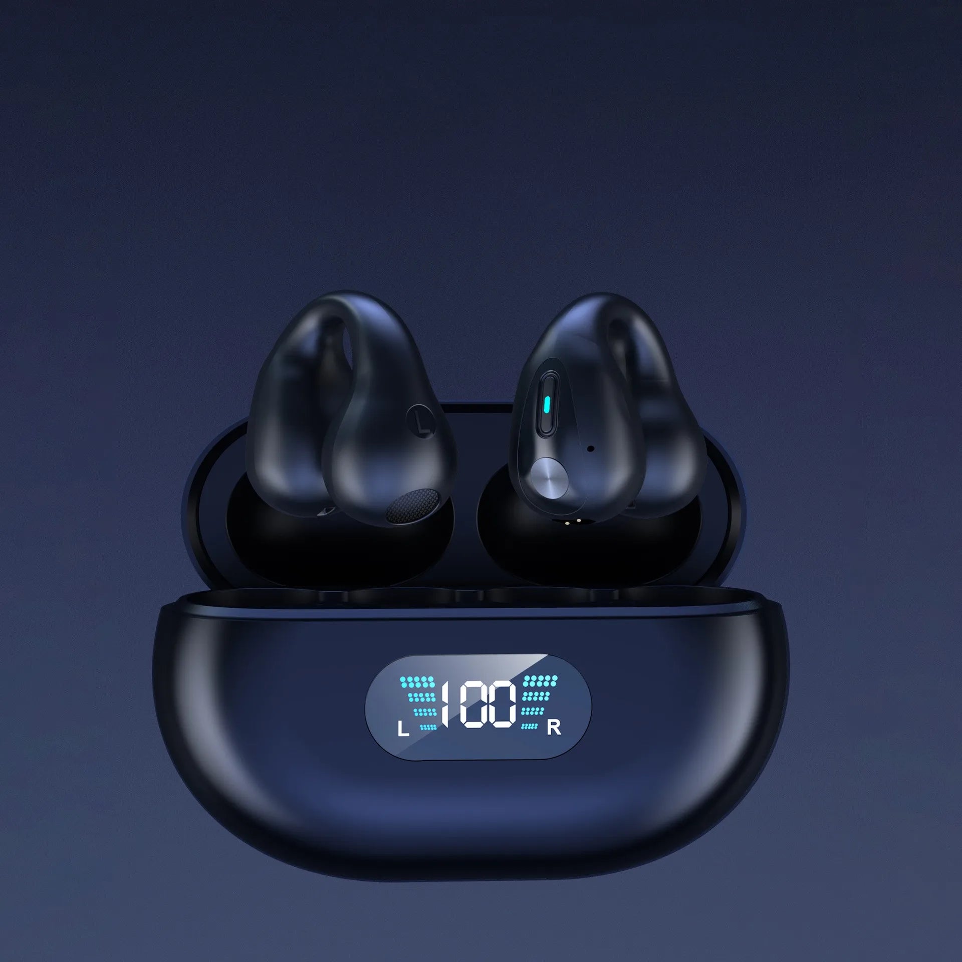 Q71 TWS Bone Conduction Bluetooth Earphones HiFi Stereo Ear Clip Earbud Sports Wireless Headphones Mini Noise Cancelling Headset