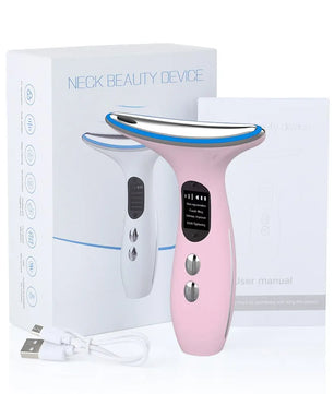 EMS Microcurrent Chin Lifting Face Neck Beauty Device LED Photon Firming Rejuvenation Anti Wrinkle Skin Care Facial Massager