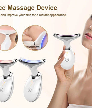 Facial Massager EMS Facial Microcurrent Anti-aging Facial Massager Red Light Therapy Skin Tightening Neck Face Lifting Massager