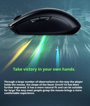 Razer Orochi V2 Wireless Bluetooth Mouse Lightweight 2 Wireless Modes 5g Mice Advanced 18k Dpi Optical Sensor Pc Gaming Mouse