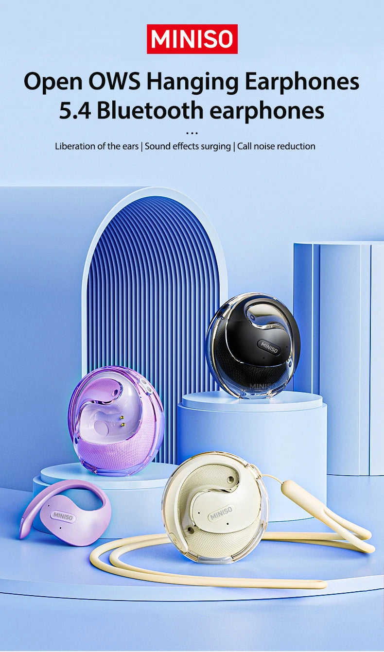 Translator MINISO X15Pro 5.4 Bluetooth Headset Translation Earphones Wireless Headphones Office Travel,ASMR Headset APP