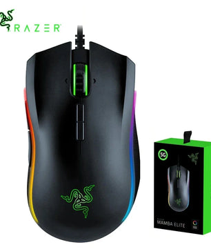 Razer Mamba Elite 5G 16000 dpi wired gaming mouse, optical sensor, 9 programmable buttons, mechanical switches, ergonomic shape
