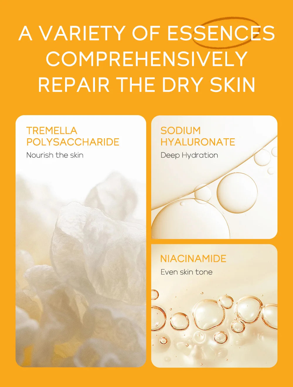 3pcs/set LAIKOU Vitamin C 24K Golden Sakura Skin Care Sets Face Cream