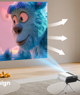 TOPTRO Mini Projector Full HD Support 1080P 16000 Lumens Auto Keystone WiFi Bluetooth Video Projector Portable Home Theater