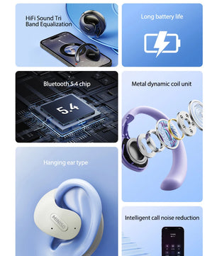 Translator MINISO X15Pro 5.4 Bluetooth Headset Translation Earphones Wireless Headphones Office Travel,ASMR Headset APP