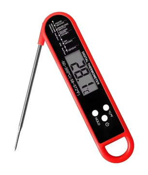 Waterproof Digital Food Kitchen Thermometer For Oven Meat Cooking Grilling With Rotating LCD Screen Alarm Function