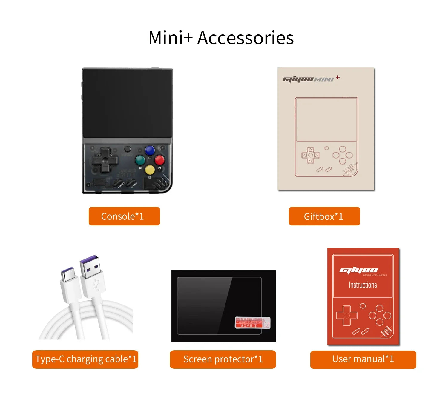 NEW Miyoo mini + Miyoomini Plus 3.5'' IPS OCA Portable 128GB Video Game Consoles ARM-Cortea-A7 3000mAh Support More Retro Game
