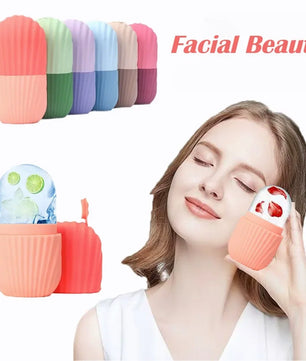 Ice Face Roller Facial Lifting Contouring Tools Silicone Ice Cube Trays Ice Globe Balls Eye Face Massager Beauty Skin Care Tools