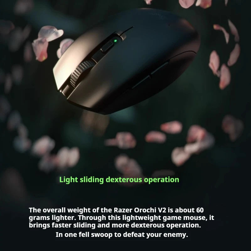 Razer Orochi V2 Wireless Bluetooth Mouse Lightweight 2 Wireless Modes 5g Mice Advanced 18k Dpi Optical Sensor Pc Gaming Mouse