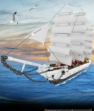 Sailboat Building Toys For Kids 1672pcs 66cm White Swan Sailing Ship Building Blocks MOC Bricks Educational Toys Home Decoration