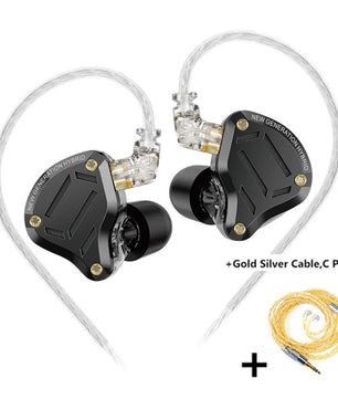 KZ ZS10 Pro 2 in Ear Metal Earphone HIFI Bass Earbud 4-Level Tuning Switch Headphone 2PIN Cable ZS10PRO2 ZSNPRO AS16PRO