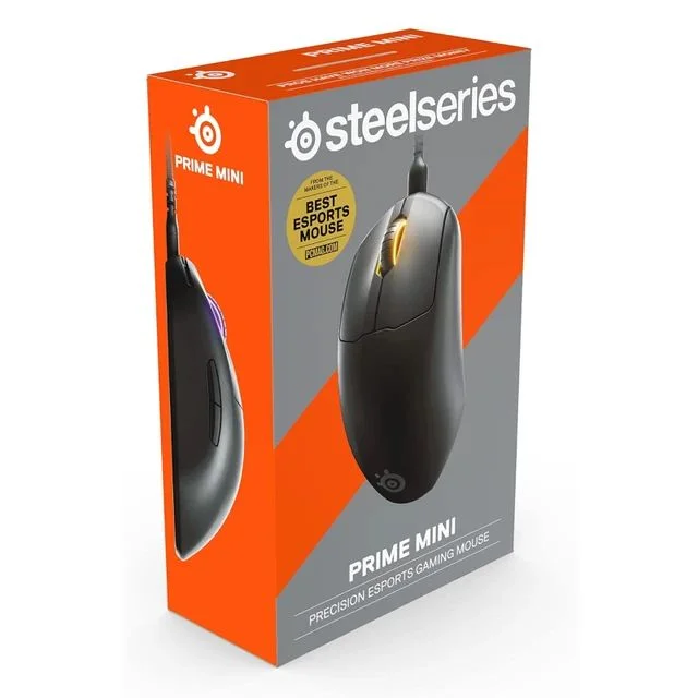 SteelSeries Prime Mini FPS Wired Gaming Mouse RGB Lighting Edition 5 Programmable Buttons 18K CPI TrueMove Pro Sensor – PC/Mac