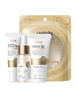 3pcs/set LAIKOU Vitamin C 24K Golden Sakura Skin Care Sets Face Cream