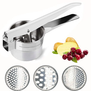 Stainless Steel Potato Masher & Vegetable Juicer