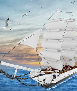 Sailboat Building Toys For Kids 1672pcs 66cm White Swan Sailing Ship Building Blocks MOC Bricks Educational Toys Home Decoration
