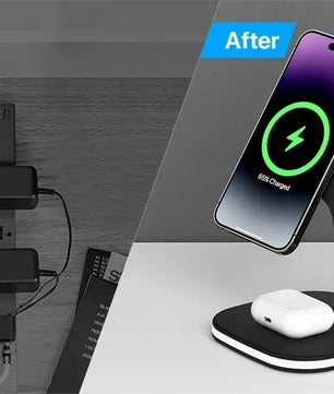 Magnetic 3 in 1 Wireless Charger For iPhone 16 15 14 13 12 Pro Max Fast Wireless Charging Station For Apple Watch 9 /AirPods Pro