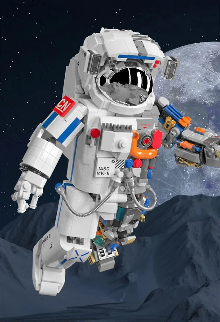 900PCS MOC Spaceman Astronaut Model Building Blocks Mechanical Exploring Adventure Assemble Bricks Puzzle Toy Christmas Gift Kid