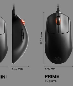 SteelSeries Prime Mini FPS Wired Gaming Mouse RGB Lighting Edition 5 Programmable Buttons 18K CPI TrueMove Pro Sensor – PC/Mac
