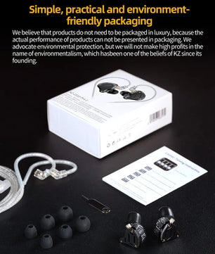 KZ ZS10 Pro 2 in Ear Metal Earphone HIFI Bass Earbud 4-Level Tuning Switch Headphone 2PIN Cable ZS10PRO2 ZSNPRO AS16PRO