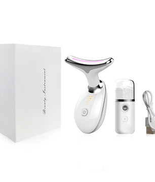 Facial Massager EMS Facial Microcurrent Anti-aging Facial Massager Red Light Therapy Skin Tightening Neck Face Lifting Massager