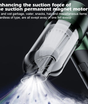 100W Small Portable Vacuum Cleaner 16000PA Foldable High Power Cordless Handheld Vacuum Cleaner Brushless Motor Rechargeable Car