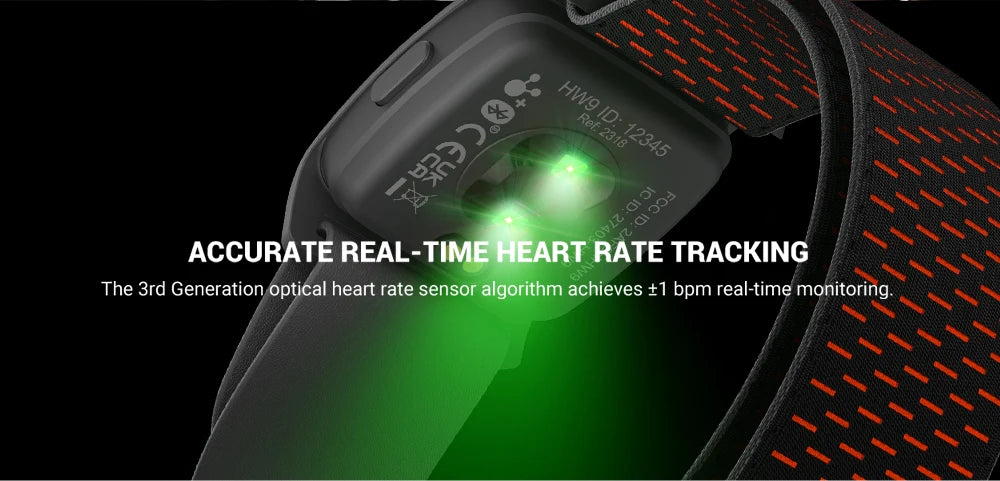 COOSPO HW9 Armband Heart Rate Monitor with HR Zones/Calories HRM Sensor for Fitness Cycling BLE5.0 ANT+ for Peloton,Zwift,Wahoo