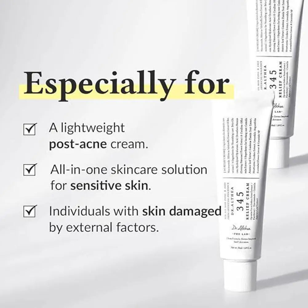 Dr.Althea 345 Relief Face Cream Address Blemishes Nourishing Skin