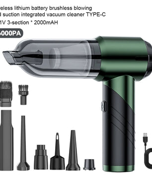 100W Small Portable Vacuum Cleaner 16000PA Foldable High Power Cordless Handheld Vacuum Cleaner Brushless Motor Rechargeable Car