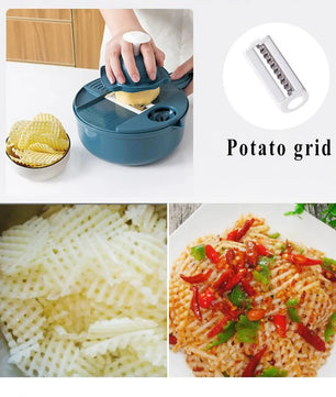 9 in 1 Vegetable Cutter Multi-Functional Potatoes Manually Cut Shred Slicer Grater Kitchenware Acceesories Tools