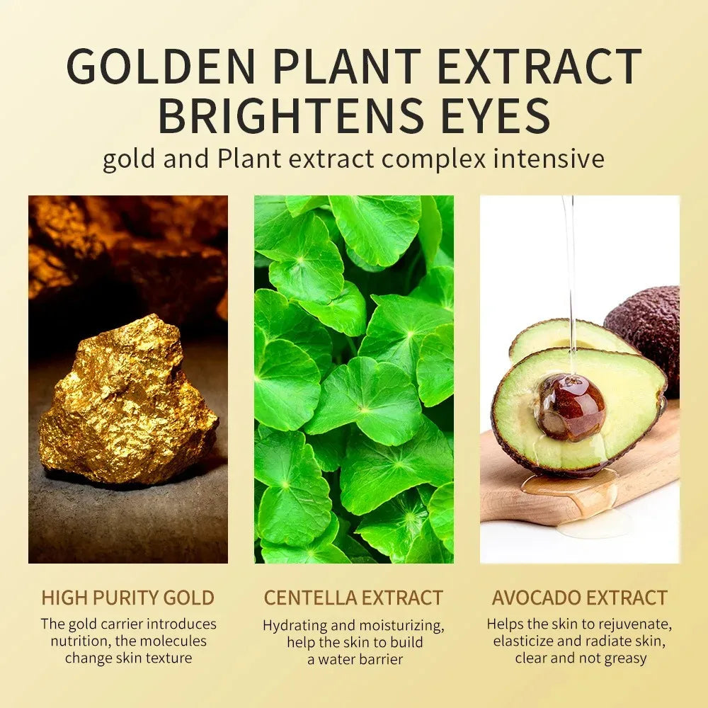 60pcs/120pcs Avocado Golden Collagen Eye Mask Anti Dark Circles
