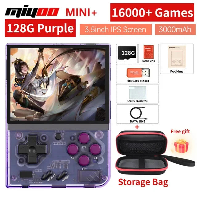 NEW Miyoo mini + Miyoomini Plus 3.5'' IPS OCA Portable 128GB Video Game Consoles ARM-Cortea-A7 3000mAh Support More Retro Game