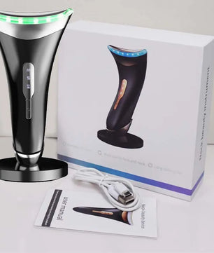Facial And Neck Lifting Device 3 Colors Led Photon Therapy Skin Tighten Reduce Double Chin Anti Wrinkle Neck Face Beauty Device