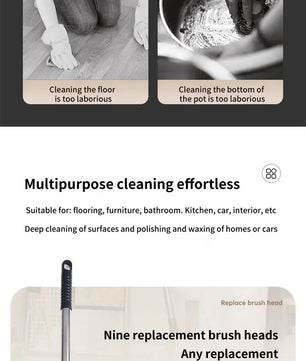 Cordless Spin Scrubber Electric Multipurpose Cleaning Brush for Kitchen Bathroom Toilet - Household Hair Brushes And Mops