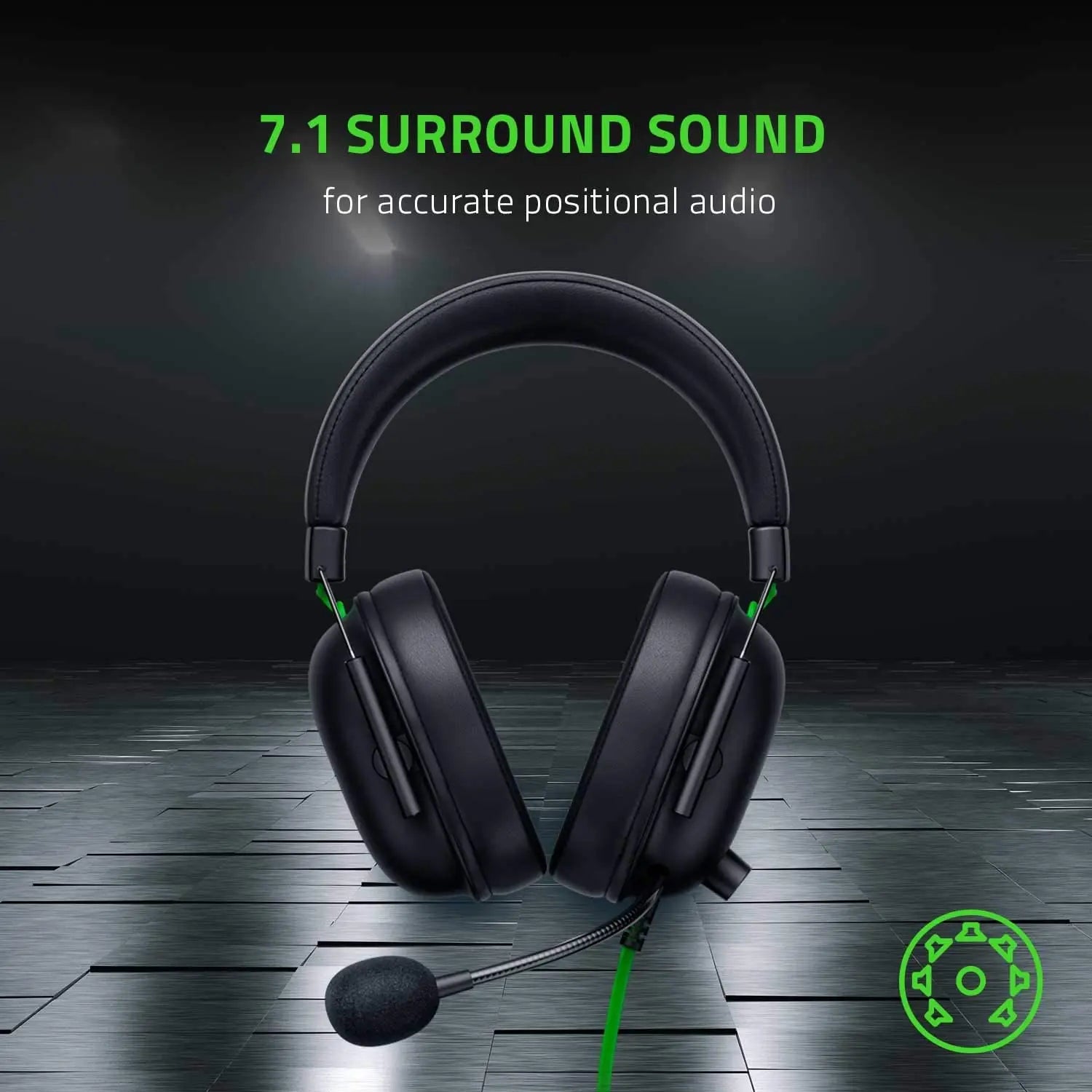 Razer BLACKSHARK V2 X Headphones E-sports Game Headset with Microphone 7.1 Surround Sound Video Gaming Earphone Wired for PC PS5