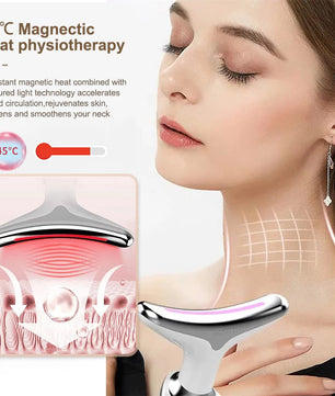 Facial Massager EMS Facial Microcurrent Anti-aging Facial Massager Red Light Therapy Skin Tightening Neck Face Lifting Massager